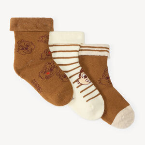Lot de 3 chaussettes bébé garçon motifs Tic et Tac Disney 