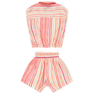 Ensemble 2 pièces total look rayé fille 