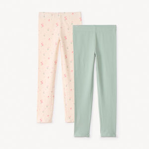 Lot de 2 leggings en jersey pour fille 