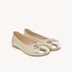 Ballerines dorées effet métallisé avec nœud pour fille 
