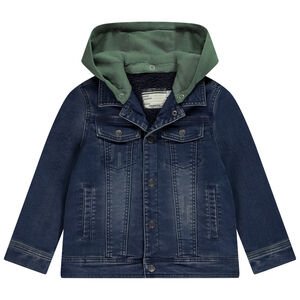 Veste en jean à capuche molleton amovible pour garçon 