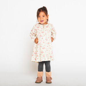 Robe manches longues imprimé floral pour bébé fille 