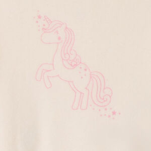 Dors-bien uni en velours à motif fantaisie pour bébé fille 