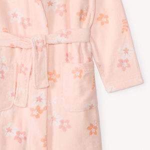 Peignoir de bain en éponge imprimé fleurs fille 