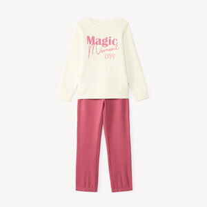 Ensemble de jogging fille sweat print fantaisie 