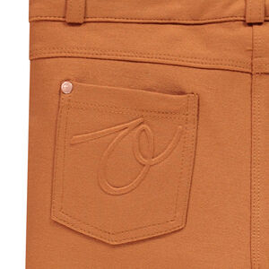 Pantalon milano uni avec empiècements aux genoux pour fille 