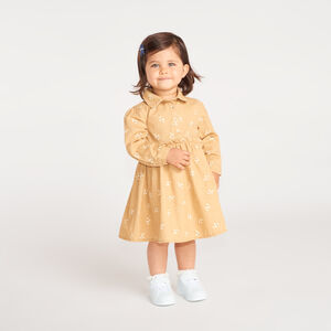 Robe bébé fille manches longues col chemise 