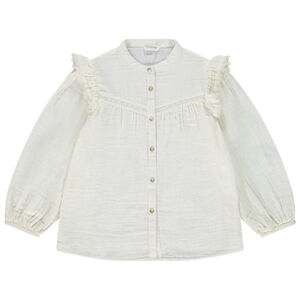 Chemise manches longues bouffante en tetra pour fille 