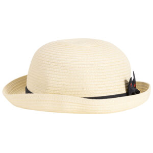 Chapeau melon avec galon papillons à nœud pour bébé fille 