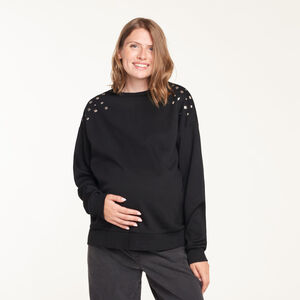 Sweat molleton grossesse et allaitement détails fantaisie 