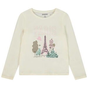 T-shirt manches longues print Capitale pour fille 