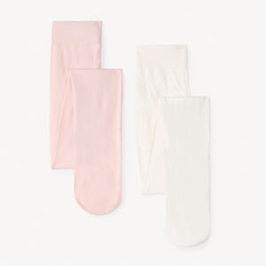 Lot de 2 collants fins unis pour fille 