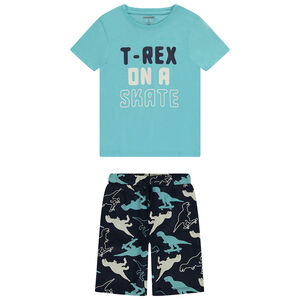 Set pyjama court motif T-Rex pour garçon 