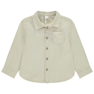 Chemise manches longues effet nid d'abeille pour garçon 