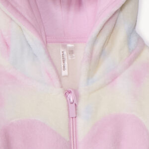 Surpyjama ludique licorne en sherpa pour bébé fille 