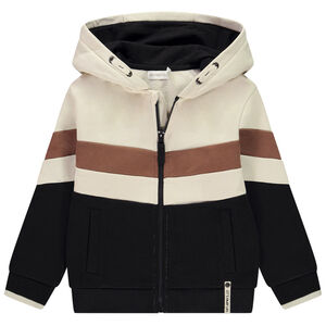 Gilet molleton effet color block à capuche garçon 