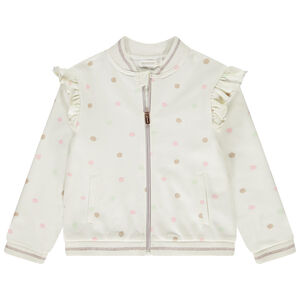 Gilet esprit teddy en molleton imprimé coquillages pour fille 