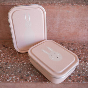 Lunchbox compartimentée en inox Mrs. Rabbit rose 