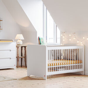 Lit bébé évolutif 70 x 140 cm Ova blanc 