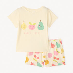 Set de pyjama court 2 pièces motifs fruits pour fille 
