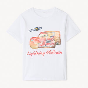 T-shirt manches courtes print lenticulaire Flash McQueen Disney - Pixar pour garçon 