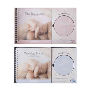 Coffret de naissance avec album et empreinte (coloris aléatoire) 