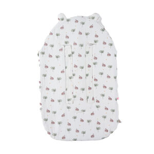 Nid d'ange en mousseline imprimé Cute Gorilla blanc 