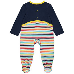 Dors-bien en jersey à rayures et print Mickey Disney 