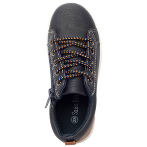 Baskets basses à lacets style marin et empiècements contrastés pour garçon 