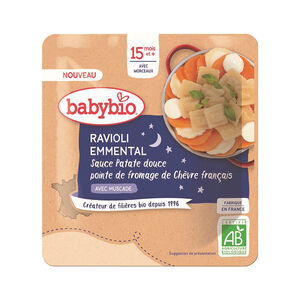 Sachet de ravioli emmental avec sauce de patate douce et fromage de chèvre 190g 