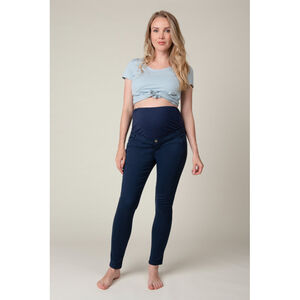 Pantalon de grossesse effet jean skinny avec bandeau haut 