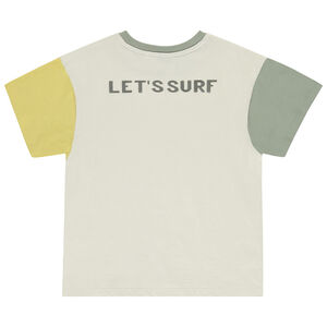 T-shirt manches courtes effet color block printé garçon 
