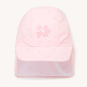Casquette saharienne anti-UV imprimé fleur d'hibiscus pour bébé fille 