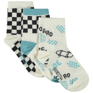 Lot de 3 paires de chaussettes fantaisie pour garçon 