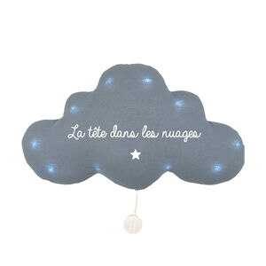 Veilleuse musicale nuage "La tête dans les nuages" - Bleu 
