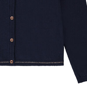 Gilet en tricot uni pour fille 