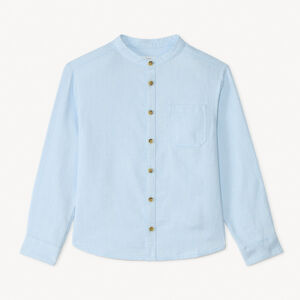 Chemise manches longues à col mao pour garçon 