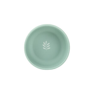 Bol en silicone avec motif végétal au fond et bords hauts 