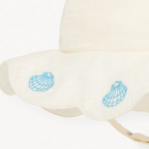 Bob en tubique avec broderie coquillages pour bébé fille 