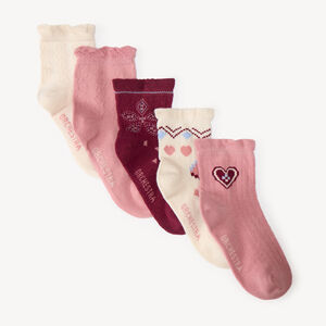 Lot de 5 paires de chaussettes fille esprit montagne 
