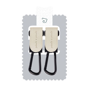Lot de 2 crochets Icon pour poussette Cream  