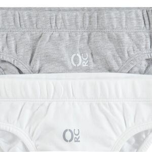 Lot de 2 slips en coton avec logo printé 