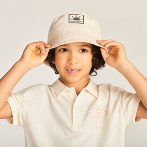 Bob uni avec broderie soleil pour garçon 