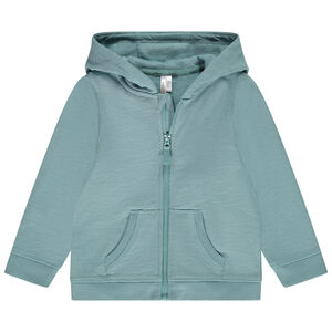 Gilet à capuche en molleton uni pour bébé garçon 