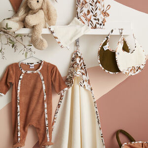 Cape de bain + gant de toilette - Caramel Forest 