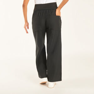 Pantalon large en toile avec bandeau de grossesse haut 