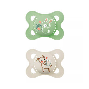 Lot de 2 sucettes silicone Original 2-6M nature (modèle aléatoire) 