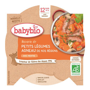 Assiette Navarin de petits légumes et agneau à la menthe 