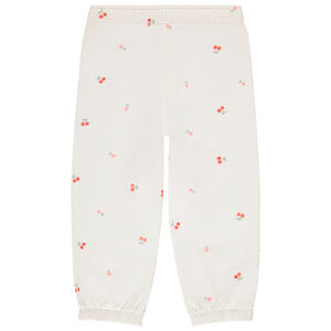Jogging molleton forme boule à broderies pour bébé fille 