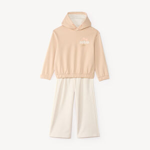 Ensemble de jogging avec sweat capuche en molleton fille 